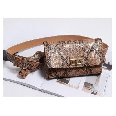 Snake Print Waist Bag