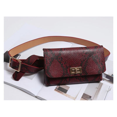 Snake Print Waist Bag