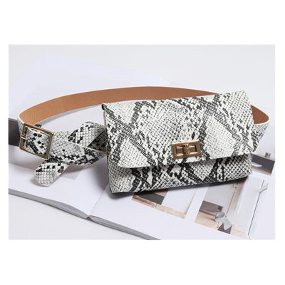 Snake Print Waist Bag